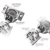 1/2 Overlay Restricted Angle to 90 Deg Soft Close Face Frame Cabinet Hinges (6)