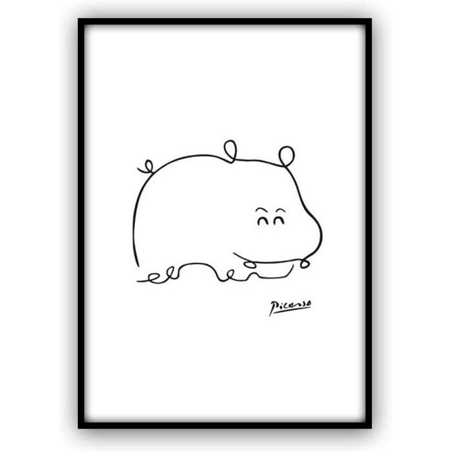 picasso hippo picture (A3 size (without frame))