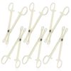 Piercing Clamps - Autdor 25Pcs Forceps Rounded Slotted Disposable Septum for Lip Navel Tongue Belly Ear Nose Kit Tools, Round Clamps
