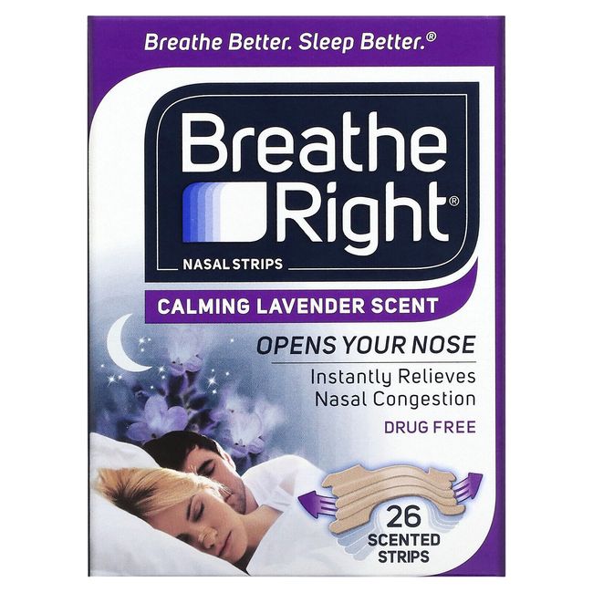 Nasal Strips, Calming Lavender, 26 Scented Strips