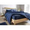 Olivia Rocco Teddy Fleece Extra Deep Fitted Sheet Cosy Warm Fluffy Fitted Bed Sheets, Navy Single