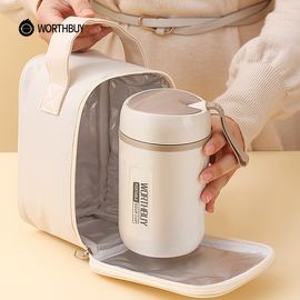 Portable Insulated Lunch Box Jar Hot Food Container Stainless