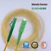Elfcam - Fiber Optic Cable SC/APC to LC/APC OS2 Simplex Singlemode LSZH, Yellow (3m)