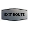 Signs ByLITA Fancy Exit Route Sign (Brushed Silver) - Medium
