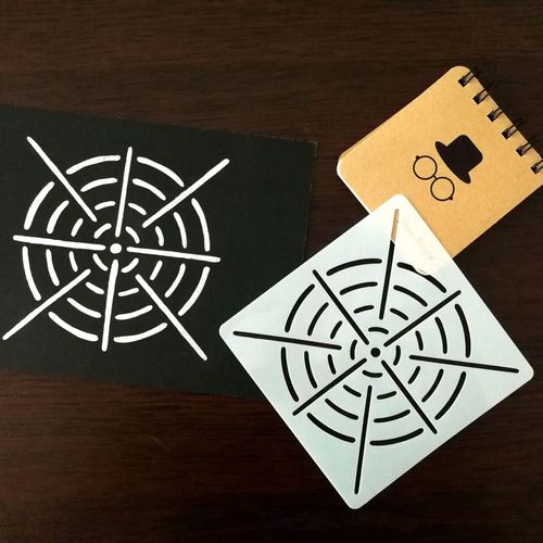 BLUGUL Mandala Stencil, Mandala Dotting Painting Templates Stencils, Mandala Rock Dotting Tools for DIY Decor, Rocks Stone, Airbrush, Rocks and Walls Art, Net Series A, Pack of 6