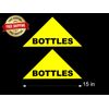 SODA VENDING MACHINE (2) LARGE YELLOW BOTTLES DECALS / Free Ship!