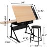 Drafting Table with Stool 9 Levels of Angle & 6 Levels of Height Work Study