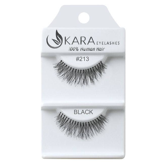 Kara Beauty Human Hair Eyelashes - 213 (Pack of 12)