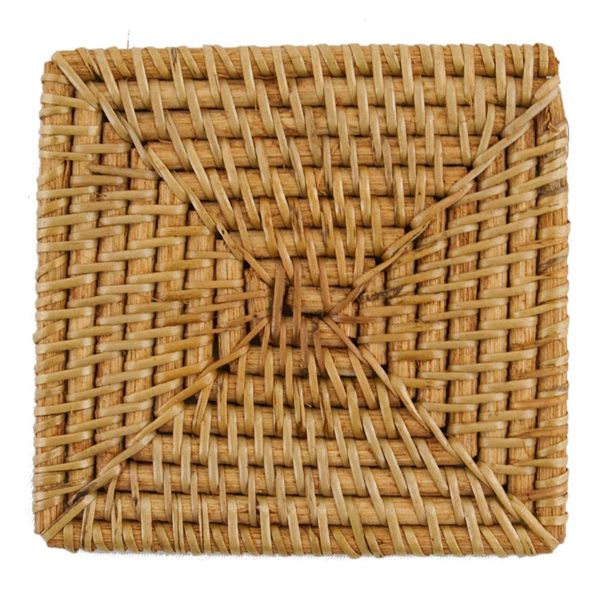 Coaster Tray, Rattan, Square, Square Coaster Tray, Tableware, Asian Goods, Kitchen Accessories