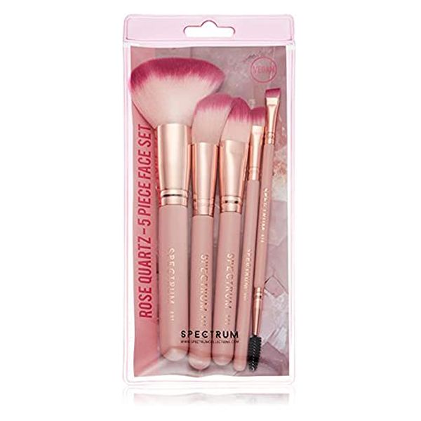 Rose Quartz 5 Piece Face Brush Set