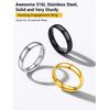 PROSTEEL Stainless Steel Thumb Ring 4mm Wedding Band Stackable Rings