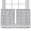 Sweet Home Collection Kitchen Window Curtain Treatment Panel, 24", Gray