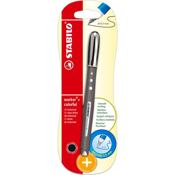 Rollerball - STABILO worker+ colorful - Black