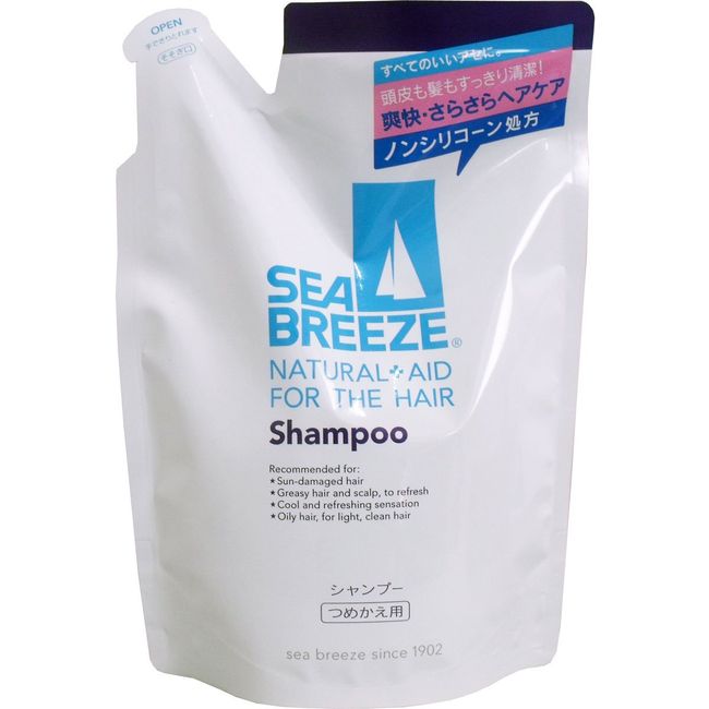 Sea Breeze Shampoo Refill, 13.5 fl oz (400 ml), Set of 8