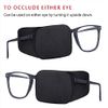 Astropic Large Silk Eye Patch for Adults Kids Big Glasses to Cover Either Eye (Large, Black)