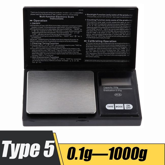 1pc 500g/0.01g Pocket Scale, Portable Tools Box Jewelry Scale With