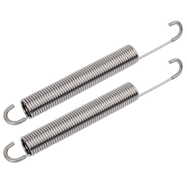 GNPADR GUPO 7 inch (2Pcs) Stainless Steel Replacement Recliner Sofa Chair Mechanism Tension Spring - Long Neck Hook Style