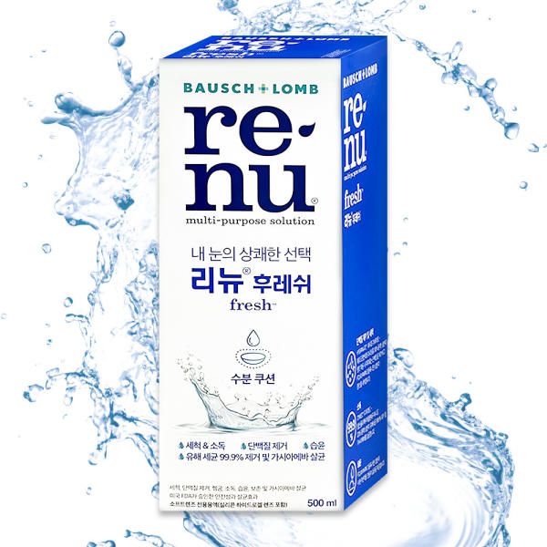 Bausch &amp; Lomb Renew Fresh Lens Cleaning Liquid 500ml x 1