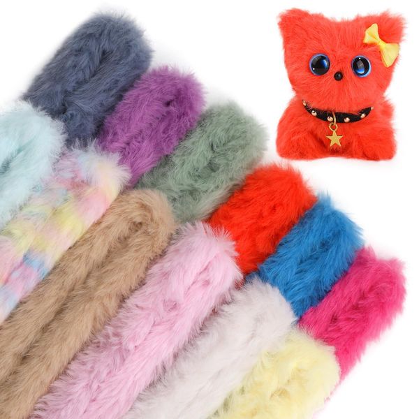 Zlulary 39 Inch Jumbo Fur Pipe Cleaners Craft, 12 Pcs Thick Pipe Cleaners, Chunky Pipe Cleaners Chenille Stems Pipe Cleaners Craft Supplies for Beginners DIY Arts Craft Decorations (Bright)