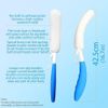 Bath Body Brush, Soft Sponge Long Handle Curved Bathing Elderly Cleaning Exfoliating Shower
