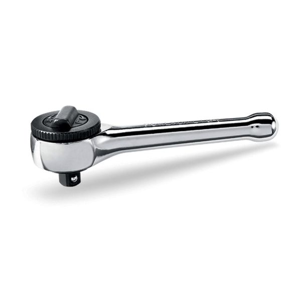 Powerbuilt 641514 3/8" Stubby Ratchet Driver, Silver