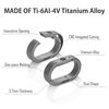 KeyUnity Titanium Key Ring Carabiner for Connecting Mini Hook Quick Release Connector S/M/L Size Silver (KA30SW (M*2))