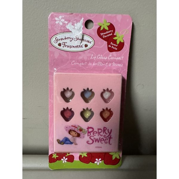 Strawberry Shortcake 6  Lip Glosse Set Compact Fraisinette