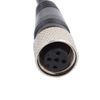 sourcingmap® M12 Female Straight 5 Pins Connector Aviation Socket Electrical Cable 5M Gray