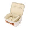 DAUZ Camera Bag, Camera Carrying Bag Wide Opening Removable Divider for Instant Camera (Beige)