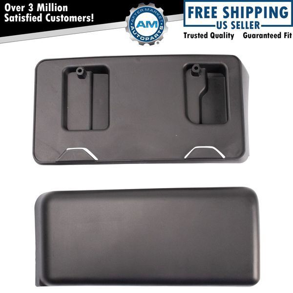 Front License Plate Bracket Black Fits 2011-2014 Ford F-150