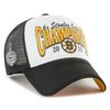 47 Boston Bruins Brand Vintage Stanley Cup Champs Trucker Cap White/Black, white black
