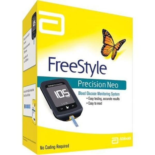 Freestyle Precision Neo Glucose meter. Suitable for MEDISENSE ketones and glucose test strips