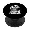 Creatine Monohydrate Monster At Work Funny Supplement PopSockets Swappable PopGrip