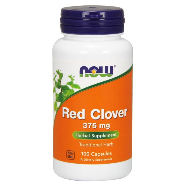 NOW Foods Red Clover, 375 mg, 100 Capsules