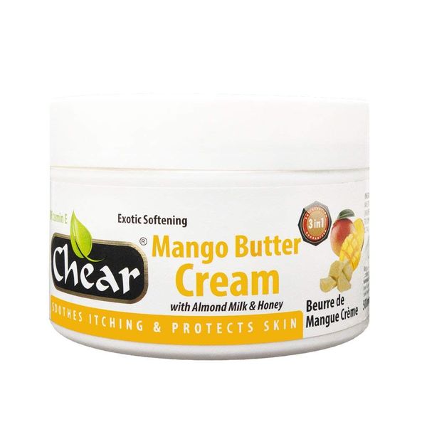 Chear Mango Butter Cream 500ml with Almond Milk & Honey - Solid Formula - Soothes Itching & Protects Skin