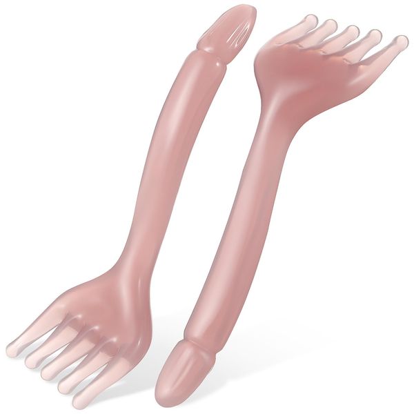 FOMIYES 2Pcs Wide Teeth Hair Comb Manual Hair Scalp Massage Comb Handheld Massage Tool for Head Scalp Neck Lymph Relaxation