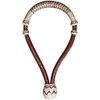 Showman 5/8" Natural/Burgundy Rawhide Core Bosal