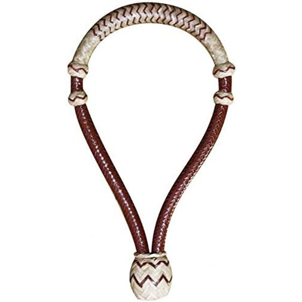 Showman 5/8" Natural/Burgundy Rawhide Core Bosal