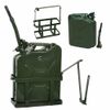 Jerry Can with Holder 20L Liter 5 Gallons - Steel Tank Fuel Gasoline Green