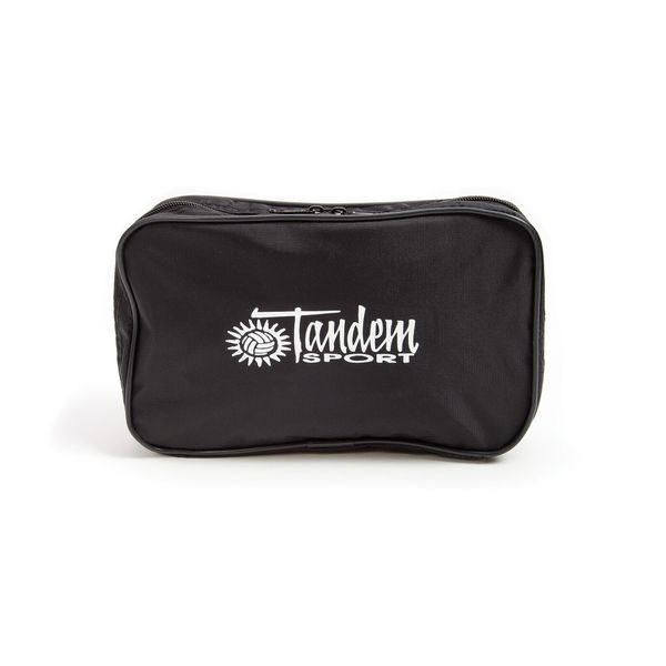 Tandem Sport Amenity Kit Bag - Professional Volleyball Referee Bag - Ref Kit with Compartments for Whistle, Net Setter, Pocket Pump, Pressure Gauge, and Penalty Cards - Black, Bag Only