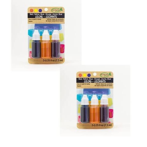 MOLDS AND THINGS Life of The Party Liquid Soap Colors, 0.75-Ounce, Red/Yellow/Blue, 3-Pack