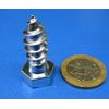 Zinc Hex Head Lag Screw 9/16 Hex Size 3/8 Thread x 1.00" Length, 100 pcs