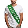 St Patrick's Day! Sash - Green with Silver Text - Irish Sash