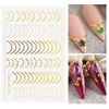 LANODO 8 Pcs Nail Stickers, Extra Fine Line, French Stickers, Gold, Nail Stickers, Silver, Nail Stickers, Line, Curve, Nail Art, Beautiful, Nail Stickers, DIY