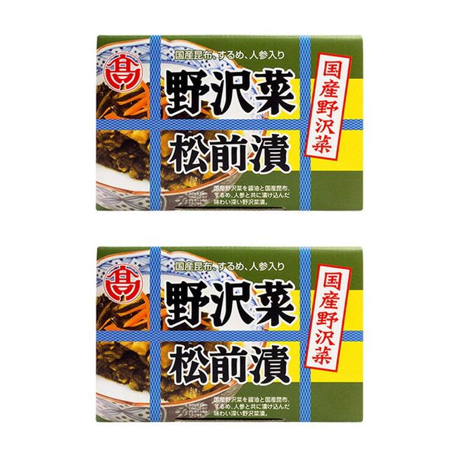 Nozawana Matsumae Pickle, 5.6 oz (160 g) x 2 Pieces (Made in Japan), Pickled in Matsuwana and Kelp (Made in Japan) Pickled in Rough Soy Sauce with Kelp, Carrot, and Surume