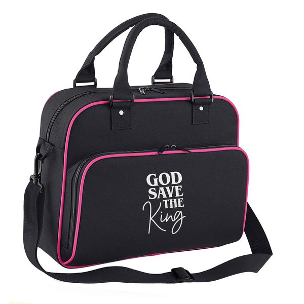 Flox Creative Black and Pink Junior Dance Bag God Save the King