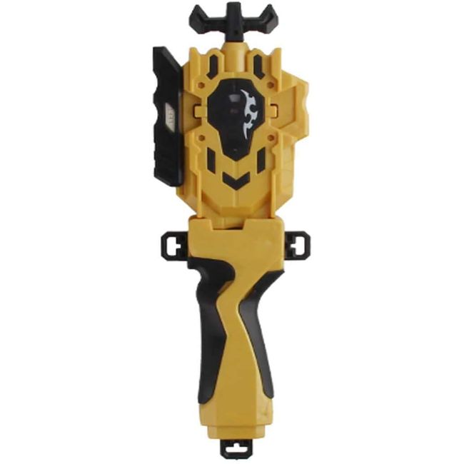Speder Bey Gyro Blades Launcher and Grip, Light Sparking Battling Burst String Launcher Gyro Left&Right LR Spin Top Compatible with All Bey Burst Series Battling (Gold)
