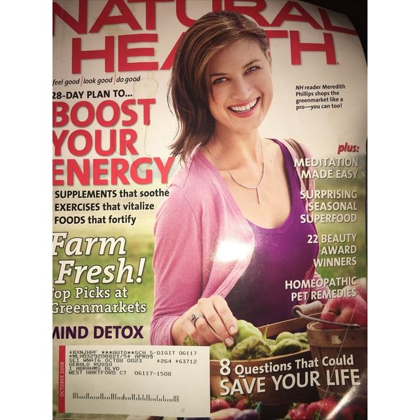 Natural Health Magazine October 2008