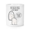 Halloumi Looking Gouda Cheese Joke Makeup Brush Pencil Pot