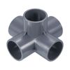 PATIKIL 32mm 5 Way Elbow Pipe Fitting UPVC 1pc Joint Coupling Pipe Adapter for Pipe Connection, Gray